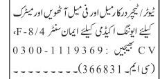 tutor-teacher-male-female-evening-academy-job-in-rawalpindi-islamabad-big-0