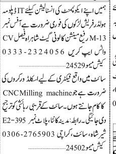 it-equipment-installation-fresh-workers-cnc-milling-machine-job-in-karachi-2023-big-0