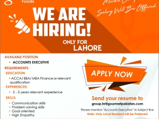 accounts-executive-gourmet-foods-lahore-punjab