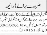 driver-jobs-in-faisalabad-retired-army-personnel