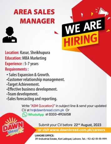 area-sales-manager-job-in-kasur-sheikhupura-mba-marketing-required-big-0