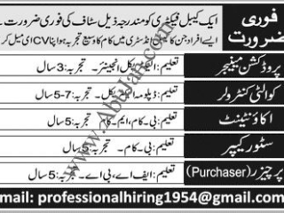 quality-controller-store-keeper-production-manager-accountant-purchaser-cable-factory