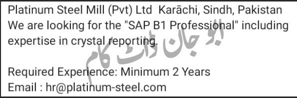 sap-b1-professional-required-platinum-steel-mill-pvt-ltd-karachi-jobs-in-karachiit-jobs-in-karachi-big-0