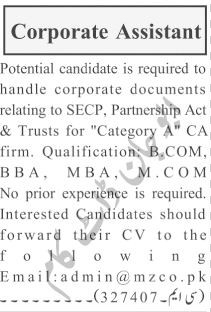 corporate-assistant-required-jobs-in-islamabad-big-0