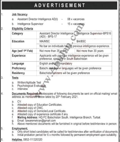 assistant-director-intellegence-adi-intellegence-supervisor-jobs-in-baluchistan-turbat-big-0