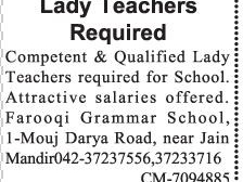 lady-teachers-required-jobs-in-lahore