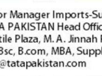 junior-manager-imports-supply-tata-pakistan-jobs-in-karachi