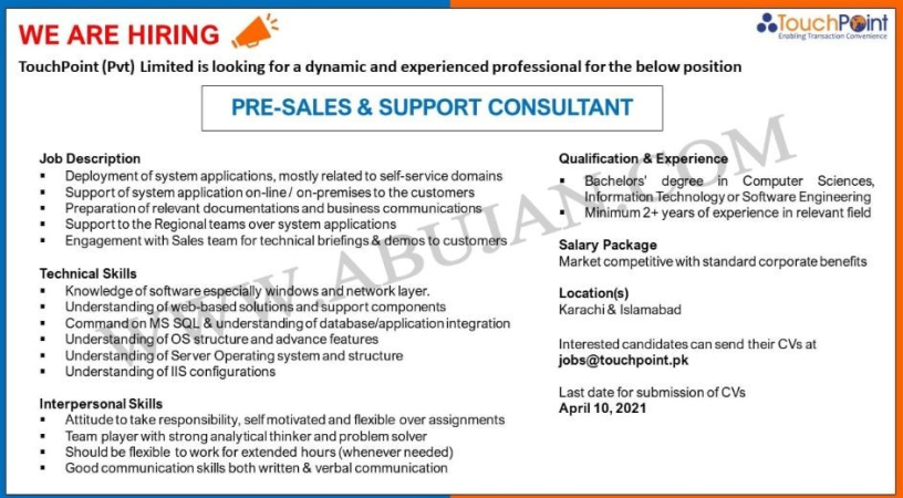 technical-support-engineer-software-product-develop-product-develop-consultantpre-sales-support-customer-support-touch-point-pvt-limited-big-2