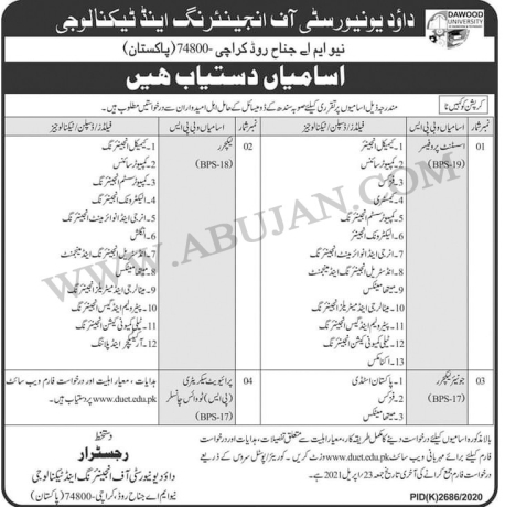 assist-professors-bp-19-lecturers-bps-18jr-lecturers-bps-17-private-secatory-vchancellor-bps-17-duet-jobs-in-karachi-jobs-in-pakistan-big-0