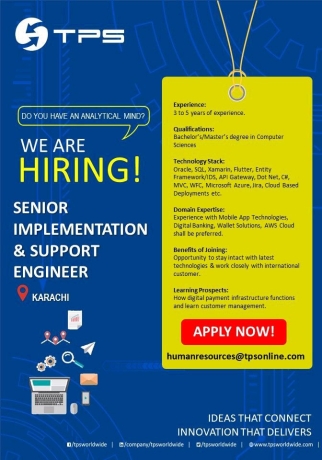 senior-implementation-support-engineer-jobs-in-karachi-jobs-in-pakistan-big-0