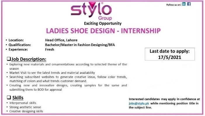 ladies-shoe-design-internship-stylo-group-jobs-in-lahore-internship-in-lahore-big-0