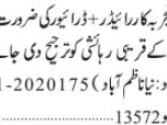 driver-cum-rider-company-jobs-in-karachi-jobs-in-pakistan-rider-jobs
