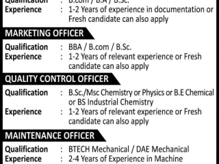 customer-support-bank-documentation-marketing-quality-control-maintenance-officer-machine-operator-production-coordinator-ykk-pakistan