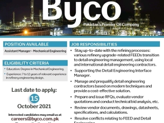 assistant-manager-mechanical-engineering-byco-pakistans-premier-oil-company-mechanical-engineer-jobs-in-byco