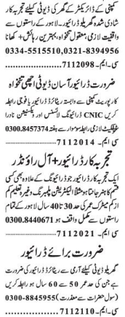 drivers-12-postsdomesticretired-army-ltv-company-mercedes-pardo-electrician-plumber-chokidar-latest-driver-jobs-2022-jobs-in-lahore-big-0
