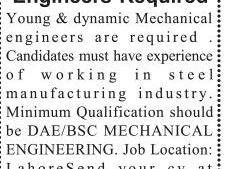 mechanical-engineers-steel-manufacturing-latest-engineering-jobs-in-lahore-dae-engineer-careers-2022