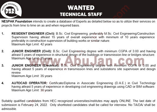 resident-engineer-junior-engineer-civil-electrical-autocad-operator-nespak-foundation-latest-technical-staff-jobs-2022-big-1