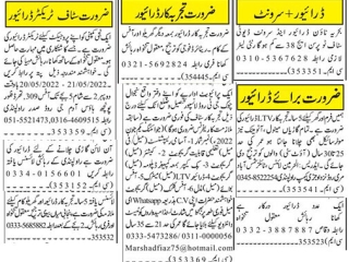 hiring-drivers-20-posts-servant-receptionist-office-boy-clerk-cashier-book-keeper-truck-driver-driver-jobs-today-in-islamabad