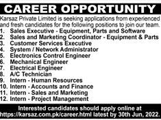 sales-customer-service-system-network-electronic-electrical-engineers-ac-technician-human-resource-latest-jobs-in-karachi-2022