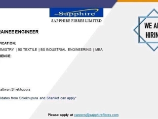 mto-trainee-engineer-sapphire-fibres-jobs-in-shiekhupura-2022