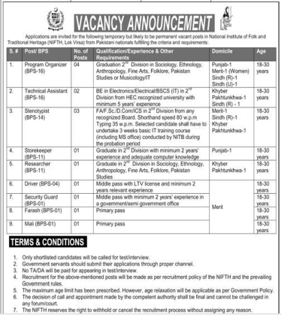 govt-jobs-2022-national-institute-of-folk-and-traditional-homage-nifth-lok-virsa-big-0