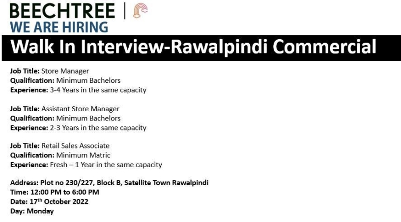 assistant-store-manager-retail-sales-associate-assistant-store-manager-beectree-jobs-in-rawalpindi-2022-big-0