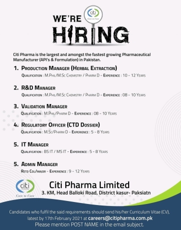 production-manager-rd-validation-regulatory-officer-admin-manager-citi-pharma-limited-kasur-big-0
