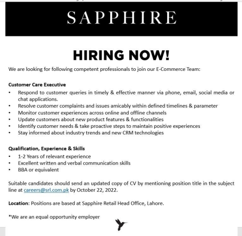 customer-care-executive-sapphire-jobs-in-lahore-2022-big-1