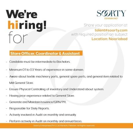 store-officer-coordinator-assistant-soorty-enterprises-jobs-in-karachi-2022-big-1