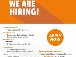 sales-auditor-field-force-gourmet-jobs-in-gujranwala