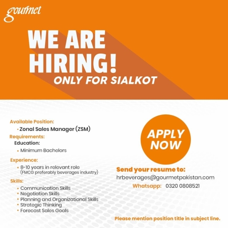 zonal-sales-manager-zsm-gourmet-job-in-sialkot-big-0