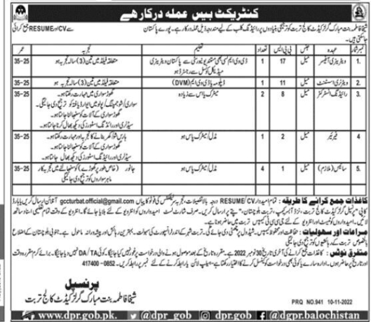 government-jobs-in-balochistan-turbat-veterinary-officer-assistant-riding-instructor-farrier-horse-hostler-syce-big-0