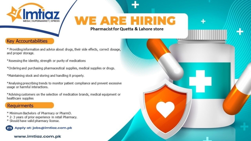 licensed-pharmacist-imtiaz-mega-supermarket-xpress-jobs-in-quetta-lahore-big-0