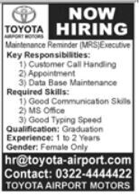 maintenance-reminder-mrs-executive-jobs-in-lahore-toyota-airport-motors-big-0